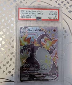 Pokemon PSA 10 Charizard VMAX SV107/SV122 Shining Fates Secret Rare Shiny