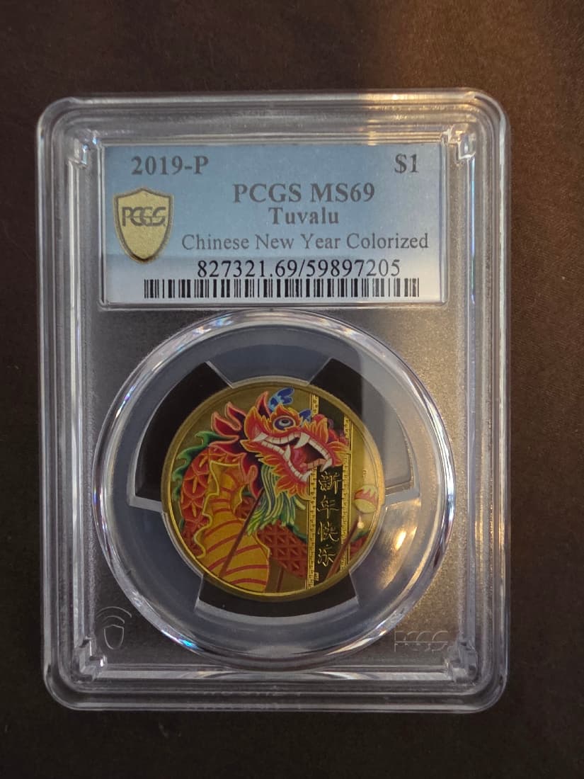 Tuvalu, Chinese New Year Colorized, One Dollar, 2019-P, PCGS