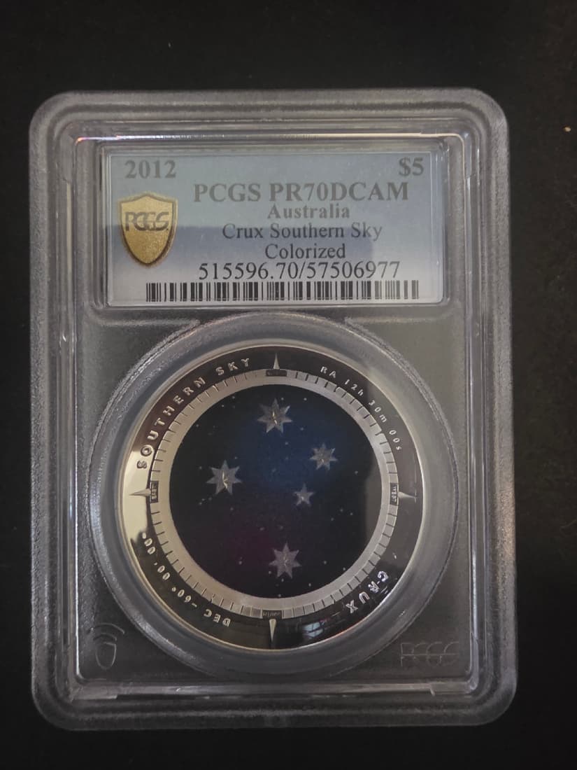 Crux Southern Sky Colourised, Five Dollar, 2012, PCGS PR70DCAM